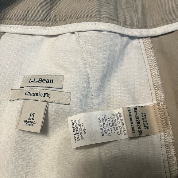 L.L. Bean Khaki Skirt Classic Tan Cotton A-line Flare Preppy Women’s size 14 - Picture 3 of 9